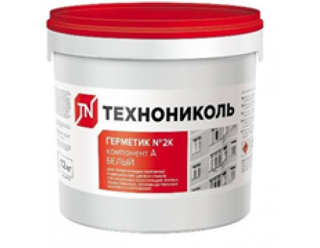 Герметик двухкомпонентный полиуретановый ТЕХНОНИКОЛЬ 2К белый, ведро 12 кг