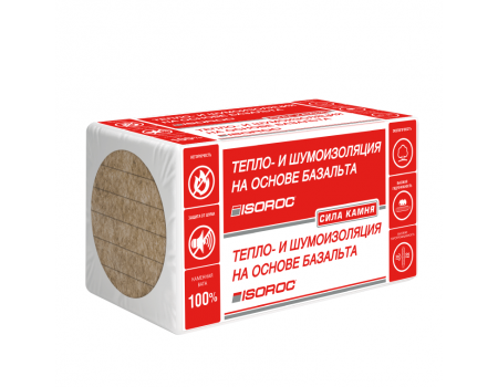 Теплоизоляционные плиты из каменной ваты для штукатурного фасада ISOROC ИЗОФАС 110 1000х600х100 мм, упаковка (3 плиты; 1,8 м2; 0,18 м3)