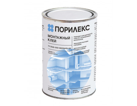 Монтажный клей для вспененной теплоизоляции Порилекс, 1 л