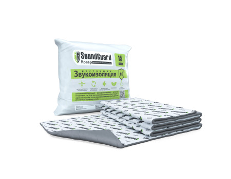 Звукоизоляционный мат SoundGuard изоКОВЕР 5000х1500х15 мм (7,5 м2 в уп)